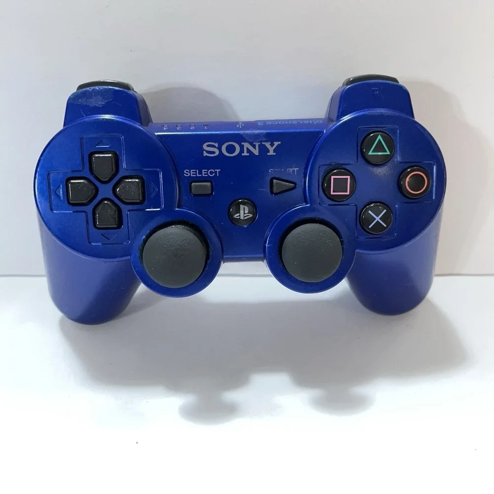 Official Sony PS3 DualShock 3 Wireless Controller Blue Six Axis CECHZC2U